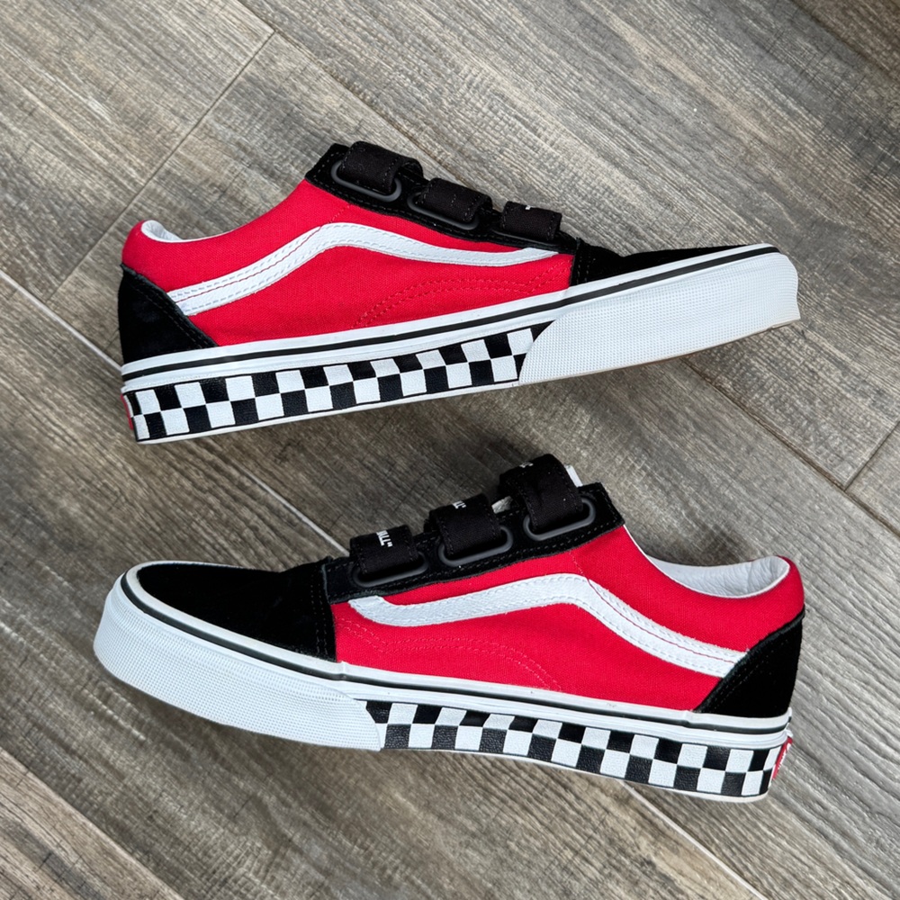 Vans off the wall strap on red black white checkered 8.5 - Picture 2 of 5
